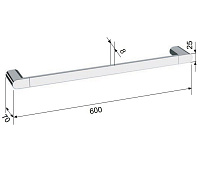 Remer Lounge Полотенцедержатель 60 см, подвесной, латунь, цвет: oro spazzolato LN30BG