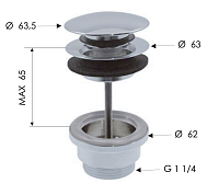 Remer Набор аксессуаров для раковины, цвет: oro spazzolato KIT10COMPBG