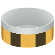 Remer Раковина чаша d37x14,5h см, без прелива, цвет: oro lucido RB902DO