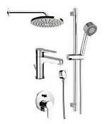 Remer Winner Душевой комплект: 2 смесителя, верхний душ, лейка, штанга 69 см, цвет: cromo W0910315RMOI