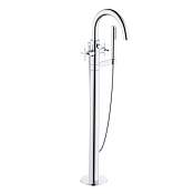 Kludi Nova Fonte Classic Смеситель для ванны, напольный, ручной душ, шланг, излив 91,5см, цвет:хром 205900520