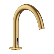 Axor Uno Смеситель для раковины сенсорный на 1 отвер, без д/к, излив 9,7h см, цвет: шлифов. золото 38010250