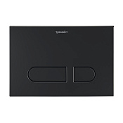 Duravit DuraSystem Кнопка смыва для унитаза, пластик, двойной смыв, цвет: черный матовый WD5001031000