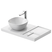 Duravit Aurena Консоль подвесная керамическая для раковины 80x50 см, левая, цвет: белый глянцевый 099480AA00