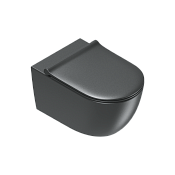Catalano Sfera Унитаз подвесной безободковый 35x55 см, смыв торнадо, Cataglaze, цвет: черный матовый 0511550022
