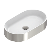 Catalano Gold & Silver Раковина чаша 60x35x12h см без перелива Cataglaze, цвет: серебро/белый глянц. 0122600041