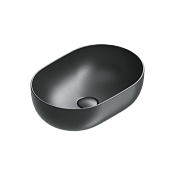 Catalano Sfera Раковина чаша 50x35x16h см, без перелива, покрытие Cataglaze, цвет: черный матовый 0522500022