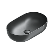 Catalano Sfera Раковина чаша 60x37x16h см, без перелива, покрытие Cataglaze, цвет: черный матовый 0522610022