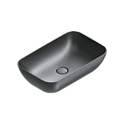 Catalano Green Раковина чаша 60x38x15h см, без перелива, покрытие Cataglaze, цвет: черный матовый 0422610022