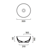 Catalano Sfera Раковина чаша d32x14h см, без перелива, покрытие Cataglaze, цвет: белый глянцевый 0523320001