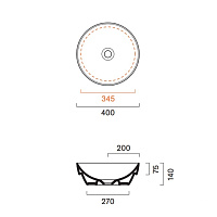 Catalano Sfera Раковина чаша d40x14h см, без перелива, покрытие Cataglaze, цвет: белый глянцевый 0524400001