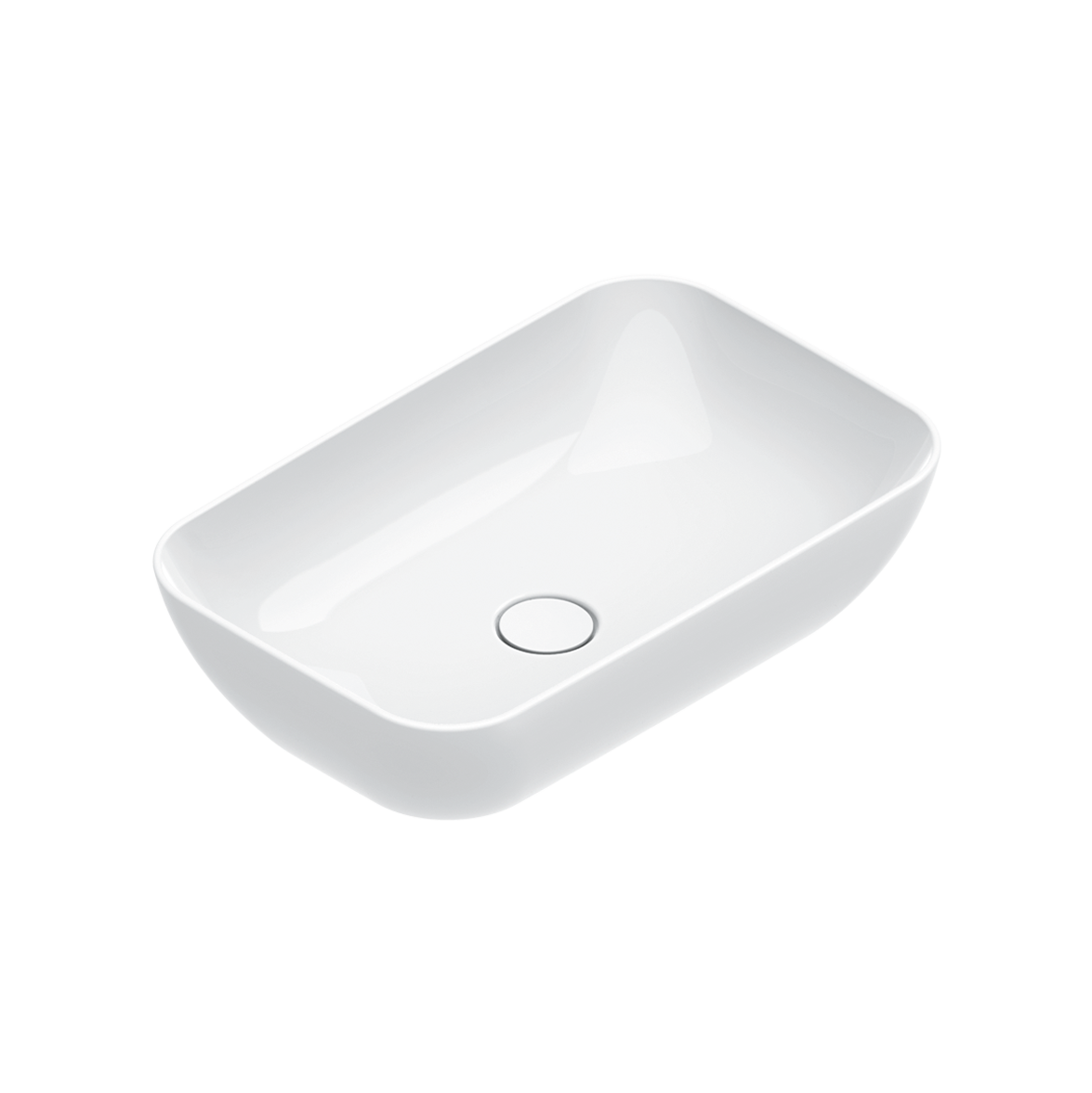 Catalano Green Раковина чаша 60x38x15h см, без перелива, покрытие Cataglaze, цвет: белый глянцевый 0422610001