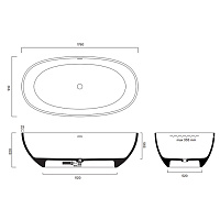 Catalano Vasca Ванна отдельностоящая 176x91 см, цвет: цемент матовый 7239020023