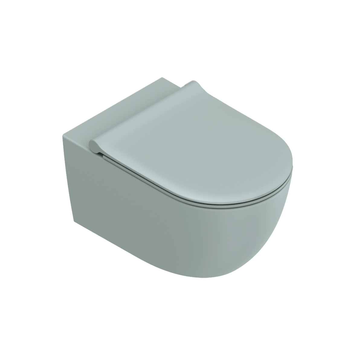 Catalano Sfera Унитаз подвесной безободковый 35x55 см, смыв торнадо, Cataglaze, цвет: acqua матовый 0511550028