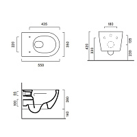 Catalano Sfera Унитаз подвесной безободковый 35x55 см, смыв торнадо, Cataglaze, цвет: acqua матовый 0511550028
