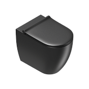 Catalano Sfera Унитаз приставной безободковый 35x55 см смыв торнадо, Cataglaze, цвет: черный матовый 0514550022