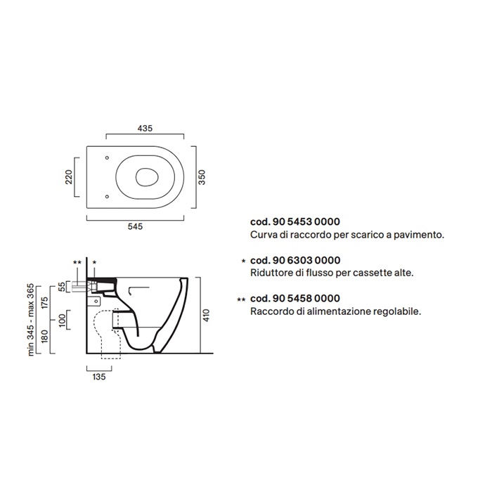 Catalano Sfera Унитаз приставной безободковый 35x55 см смыв торнадо, Cataglaze, цвет: sabbia матовый 0514550029