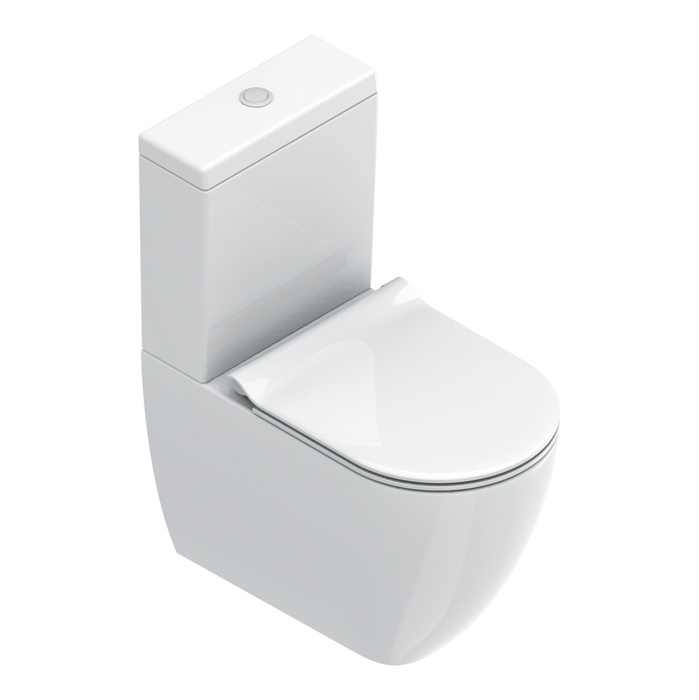 Catalano Sfera Чаша для унитаза моноблок безобод. 36x63 см смыв торнадо Cataglaze цвет: белый глянц. 0515630001