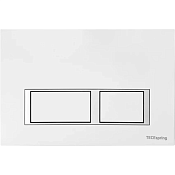 Tece Spring Кнопка смыва для унитаза с прямоугольной клавишей, пластик, цвет: белый/хром глянцевый 9940203