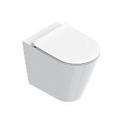 Catalano Zero Унитаз приставной безободковый 35x55 см смыв торнадо, Cataglaze, цвет: белый глянцевый 0114550001