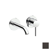 Almar Round Смеситель для раковины, внешняя часть, излив 15,5 см, цвет: PVD polished deep black E210053.DB