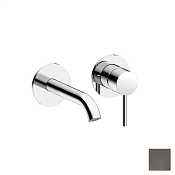 Almar Round Смеситель для раковины, внешняя часть, излив 15,5 см, цвет: PVD brushed gun metal E210053.GM