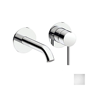 Almar Round Смеситель для раковины, внешняя часть, излив 18,5 см, цвет: matt white E210054.MW