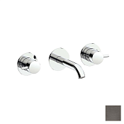 Almar Round Смеситель для раковины, внешняя часть, излив 16,5 см, цвет: PVD brushed gun metal E210056.GM