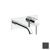 Almar Square Смеситель для раковины, внешняя часть, излив 18,5 см, цвет: PVD brushed absolute black E210076.AB