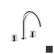 Almar Round Смеситель для раковины на 3 отверстия, без д/к, излив 22,1 см, цвет: matt black E214004.MB