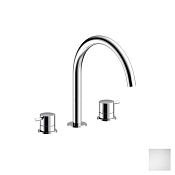 Almar Round Смеситель для раковины на 3 отвер., без д/к, излив 22,1 см, цвет: matt white E214004.MW