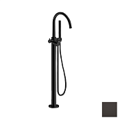 Almar Round Смеситель напольный для ванны, внешняя часть, излив 91,4 см, цвет: polished deep black E216000.DB