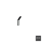 Almar Accessories Крючок для ванной, одинарный, цвет: 316 PVD brushed absolute black E310001.AB316