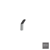 Almar Accessories Крючок для ванной, одинарный, цвет: 316 PVD brushed gun metal E310001.GM316