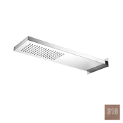 Almar Smart Верхний душ с кронштейном настенным 19,2х53,7 см, 1 режим, цвет: 316 PVD brushed copper E044200.CO316