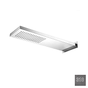 Almar Smart Верхний душ с кронштейном настенным 53,7х19,2 см, 1 режим, цвет: 316 brushed gun metal E044200.GM316