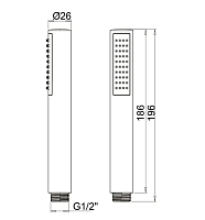 Almar Skinny Ручной душ, 1 режим, цвет: matt white E082019.MW