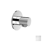 Almar Round Шланговое подключение для лейки с держателем, цвет: matt white E095040.MW