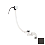 Almar Mixers Слив-перелив для ванны с заливом, цвет: PVD polished deep black E096004.DB