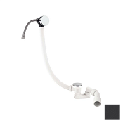 Almar Mixers Слив-перелив для ванны с заливом, цвет: matt black E096004.MB