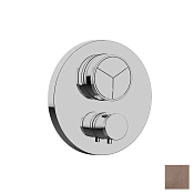 Almar Core Round Термостат для душа, внешняя часть на 3 потребителя, цвет: PVD brushed copper E176633.CO