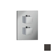 Almar Core Square Термостат для душа, внешняя часть на 1 потребитель, цвет: PVD polished deep black E176821.DB