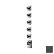 Almar High Flow Kuky Термостат для душа, внешняя часть на 5 потребит., цвет: brushed absolute black E180005.AB