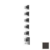 Almar High Flow Square Термостат для душа, внешняя часть на 5 потребит, цвет: polished deep black E180025.DB