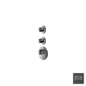 Almar High Flow Round Термостат для душа, внешняя часть на 2 потр., цвет: 316 brushed absolute black E180032.AB316