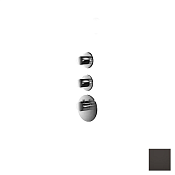 Almar High Flow Round Термостат для душа, внешняя часть на 2 потреб., цвет: PVD polished deep black E180032.DB