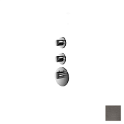 Almar High Flow Round Термостат для душа, внешняя часть на 2 потреб., цвет: PVD brushed gun metal E180032.GM