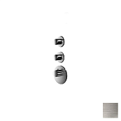 Almar High Flow Round Термостат для душа, внешняя часть на 2 потребителя, цвет: nickel brushed E180032.NB