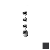 Almar High Flow Round Термостат для душа, внешняя часть на 3 потребителя, цвет: matt black E180033.MB