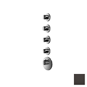 Almar High Flow Round Термостат для душа, внешняя часть на 4 потребителя, цвет: polished deep black E180034.DB